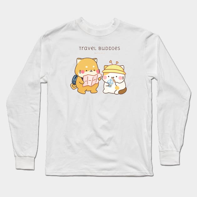 Travel Buddies Long Sleeve T-Shirt by @muffin_cat_ig